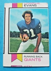 1973 TOPPS #184 CHARLIE EVANS NY GIANTS * - Picture 1 of 2