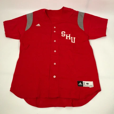 Sacred Heart Pioneers Mens Jersey Size 48 Adidas Red NCAA Baseball Shirt #18 Cover