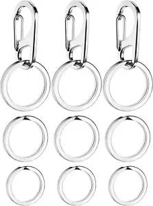 3 Sets Dog Tag Clip Dog ID Tag with Rings Holder for Dogs and Cats Collars - Picture 1 of 8