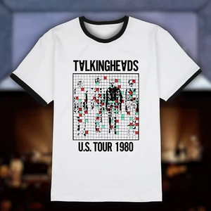 Talking Heads U.S. Tour 1980 Punk Rock CBGB Concert Ringer Album 80s Shirt S-4XL - Picture 1 of 3