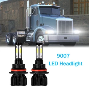 2Pcs White LED 9007 High Low Beam Headlight Bulb Lamp Kit For Peterbilt 377 385 - Picture 1 of 9