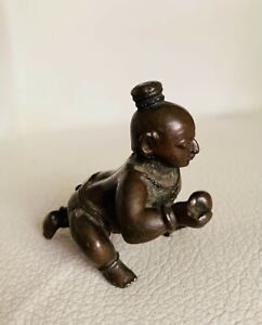antique bronze Hindu Lord Krishna Bal Gopal Childhood Figure (Baby Krishna)