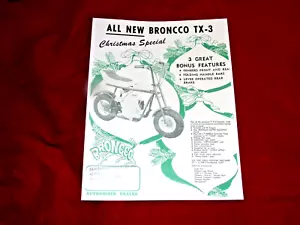 WOW! Vintage & Rare BRONCCO HOLIDAY SALES AD. 8 1/2" X 11" REPRODUCTON - Foto 1 di 1