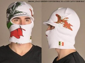 Ed Hardy by Christian Audigier Italy SE Convertible Mask Cap Unisex Face Cover - Picture 1 of 1