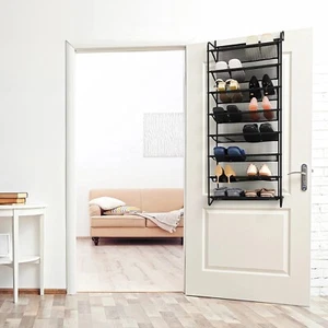 Over the Door Shoe Rack-8 Tier Heavy-Duty Shelf Hanging Organizer Space Saver - Picture 1 of 8