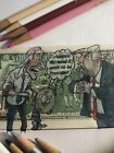 Hobo Nickel $2 bill by original J&M  Tarantula as Donald Trump vs Joe Biden