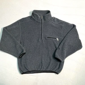 Felpa pullover pile zip 1/4 North Face grigia vintage anni 90 made in USA - Foto 1 di 8