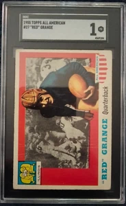 1955 TOPPS ALL AMERICAN RED GRANGE #27 SGC 1 - Foto 1 di 2