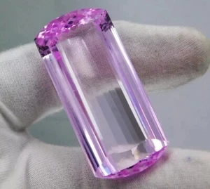 Natürlicher 201,92 ct zertifizierter brasilianischer rosa Kunzit Kissenschliff lose Edelstein - Bild 1 von 6