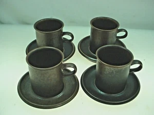 JUEGO DE CUATRO PLATILLOS TAZA DEMITASSE ARABIA RUSKA FINLANDIA MEDIADOS DE SIGLO (B) - Imagen 1 de 6