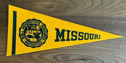 Vintage Wool Felt Mini College 9" Pennant BIG 12  MISSOURI UNIVERSITY TIGERS Cover