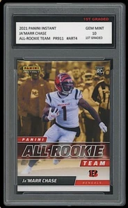 JA'MARR CHASE 2021 PANINI INSTANTÁNEO EQUIPO DE NOVATOS 1ER GRADO 10 TARJETA DE NOVATO ART4 - Imagen 1 de 1