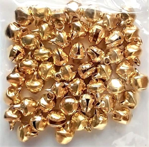 250 x Gold Jingle Bells - Approx 6 mm - Picture 1 of 2