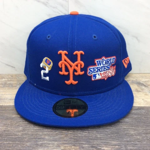 New Era New York Mets 59FIFTY Count The Ring Fitted Patch Hat Cap Size 7 3/4 Cover