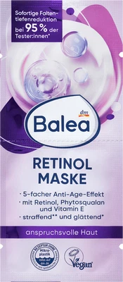 BIOVENE Balea Retinol Face Mask ~ 2 x 8 ml ~ firming - reduction in wrinkle depth - New