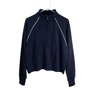 Offline by Aerie Damen marineblauer Track Pullover mit halbem Reißverschluss Größe Large - Bild 1 von 7