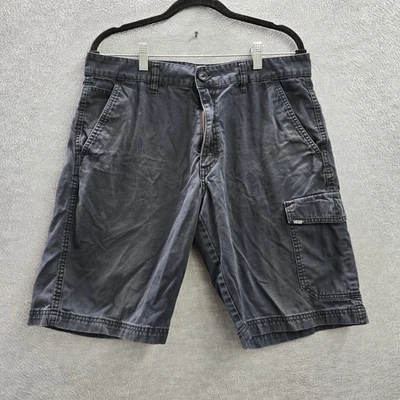 Pantalones Cortos Vans Hombre 32 Azul Carga Sarga Botón 10" Entrepierna Exterior Foto 1 de 4