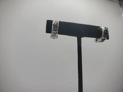 Pendientes Vintage Clip On Aros Tono Plata Joyería Disfraz Foto 1 de 4