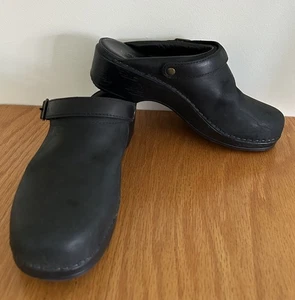 L L BEAN DAMEN CLOGS LEDER SLIPPER CLOGS PANTOLETTEN Gr. 10 (42) SCHWARZ TOP - Bild 1 von 11