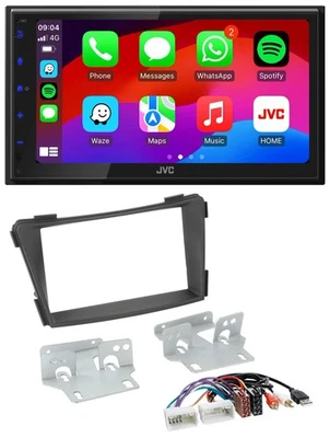 JVC Bluetooth 2DIN MP3 DAB USB Autoradio für Hyundai i40 ab 2011 VF schwarz AUX - Bild 1 von 4