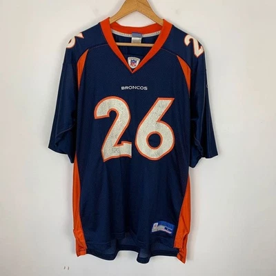 Reebok NFL Jersey Top Large On Field Denver Broncos #26 American Football Shirt - Image 1 of 4