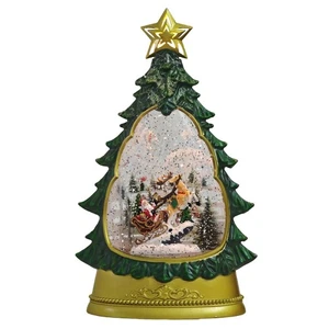 Globo de Nieve de Navidad, Árbol de Navidad Iluminado Globo de Nieve de Agua Brillante con... - Imagen 1 de 6