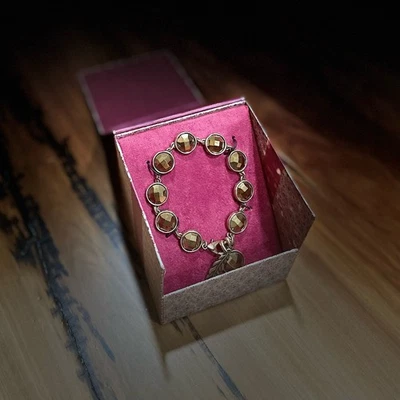 NEW Lucky bracelet Topaz golden feather Boho Bohemian - Image 1 of 4