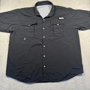 Camisa de pesca Columbia PFG ventilada con botones manga corta negra XXL Gorpcore - Imagen 1 de 6