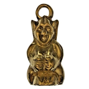 Vintage Lucky PIXIE Charm MESSING ISLE OF MAN Pixie Piskie Anhänger Tamper Ref.83 - Bild 1 von 5