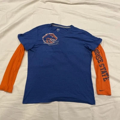 Boise State Broncos Long Sleeve Nike Shirt Women's XL Blue Orange - Image 1 of 4
