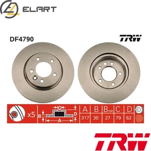 2x BRAKE DISC DF4790 FOR LAND ROVER DISCOVERY/IV/VAN/III RANGE/SPORT306PS 3.0L - Picture 1 of 16
