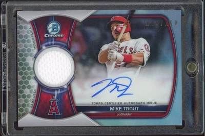 2023 Bowman Chrome Autograph Relics  #BCAR-MT Mike Trout 96/100 - Image 1 of 2
