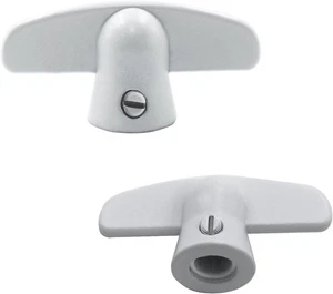 3/8" Spline Size T-Crank Window Handle for Pella Casement Window Crank (White * - Picture 1 of 7