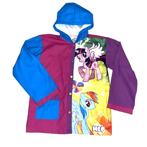 My Little Pony snap button Hood Raincoat size S/M New no price tag LB - Picture 1 of 5