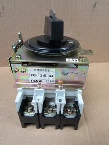 🔥 TECO 50 AMP CIRCUIT BREAKER 3 POLE 600V ROTARY HANDLE TO-50EC-3P50N FG-21E-U4 - Picture 1 of 8