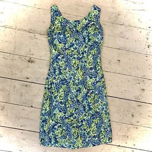 Vintage 1960’s Heavy Linen Floral Shift Dress Size 10 - Picture 1 of 8