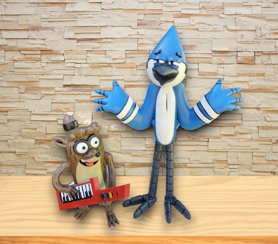 Figuras Fanart Mordecai 7,8 pulgadas y Rigby 5,9 pulgadas Pintado con aerografo Foto 1 de 4