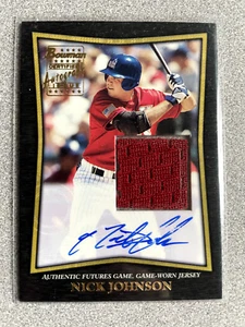 2002 Bowman Nick Johnson Futures Game Autograph & Game-Worn Jersey Rookie Card - Picture 1 of 2