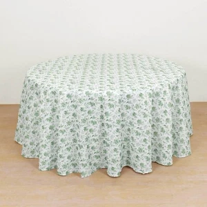 DUSTY SAGE GREEN 60x102" RECTANGLE Floral POLYESTER TABLECLOTH Wedding Kitchen - Picture 1 of 8