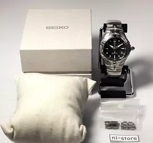 Reloj de cuarzo negro para hombre Seiko Kinetic Auto Relay Divers 5J22-0A50 JPN - Rango B - Imagen 1 de 14