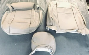 Volvo 850 leather FRONT seat cover set upholstery Light Beige color code 3960 - Picture 1 of 10