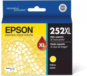 3 BRAND NEW Epson High Capacity 252XL Yellow Ink Cartridge Genuine SEALED NEW - Picture 1 of 1