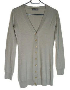 FFC Strickjacke Lang Pullover Damen gr. S Beige 100 % Kaschmir Langarm Oberteil - Bild 1 von 6
