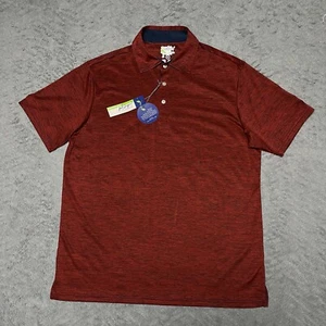 TailorByrd Polo Shirt Mens XL Red Green Flamingo Golf Performance Quick Dry - Picture 1 of 12