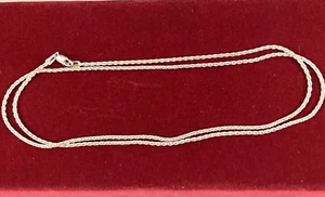 14K WHITE GOLD UNOAERRE ITALY WOVEN CHAIN NECKLACE 24 in / 8 gr. - Picture 1 of 14