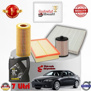 Set Service 4 Filter + Öl Volvo S60 2.4 D 96KW 130CV Von 2001-> 2010 KV37 - Bild 1 von 2