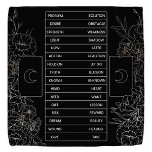 2 Karten Tarot Lesetuch, Tarot Menü, Altartuch, spirituelles Hexengeschenk - Bild 1 von 6