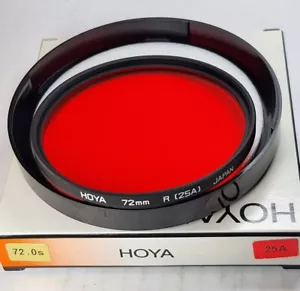 Hoya 72mm Red #25A Glass Lens Filter 72 mm 25A 25 A Black & White Film 72 Japan - Picture 1 of 8