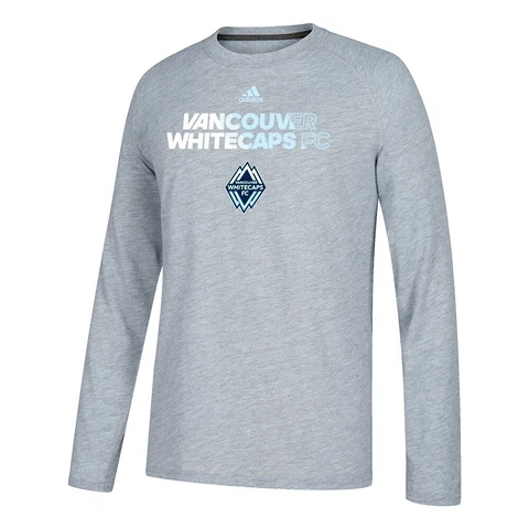 Vancouver Whitecaps FC MLS Adidas Men's Grey "Striker" Climalite T-Shirt Cover