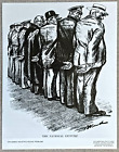 11x14 EDITORIAL SOCIAL COMMENTARY NEWSPAPER CARTOON COMIC "THE NATIONAL GESTURE"